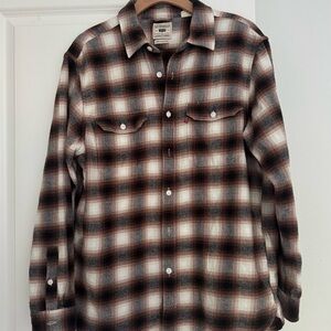 LEVI STRAUSS men’s Jackson worker relaxed style plaid button shirt top medium